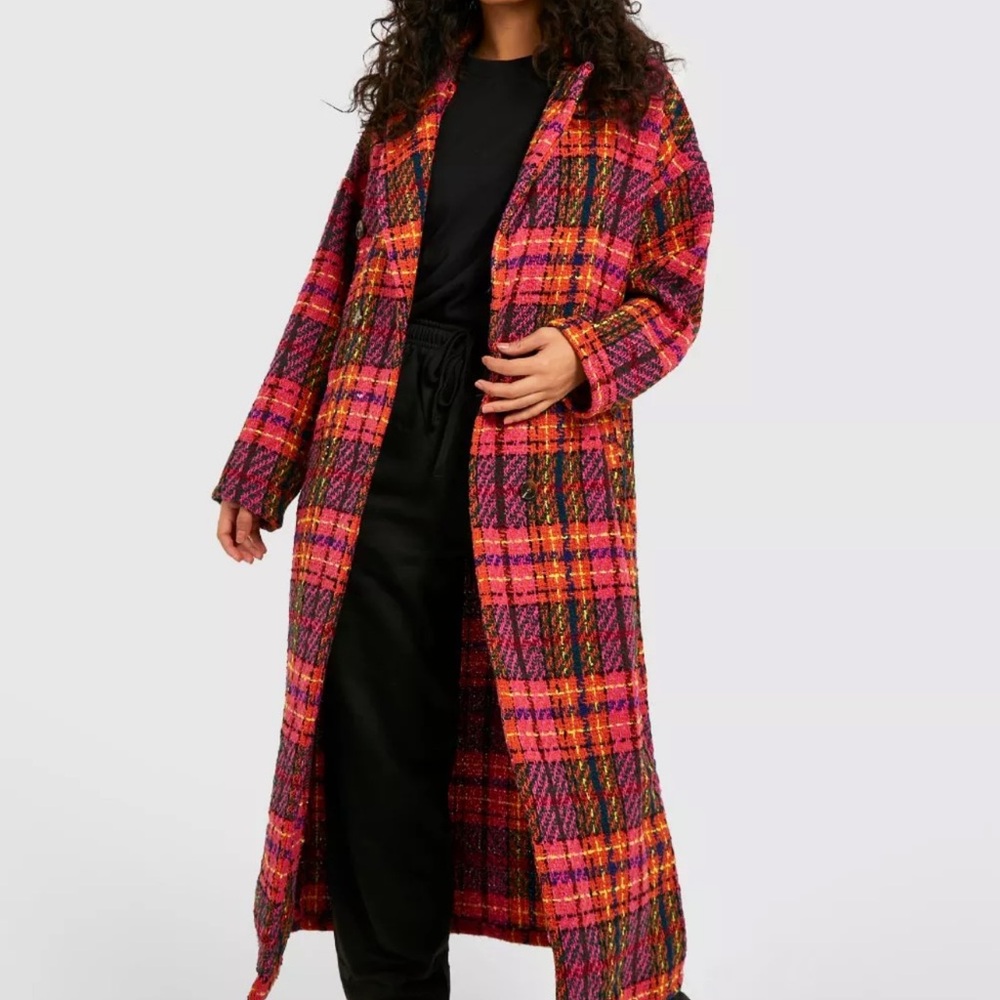 BRIGHT FLANNEL WOOL COAT - LIGHTWEIGHT